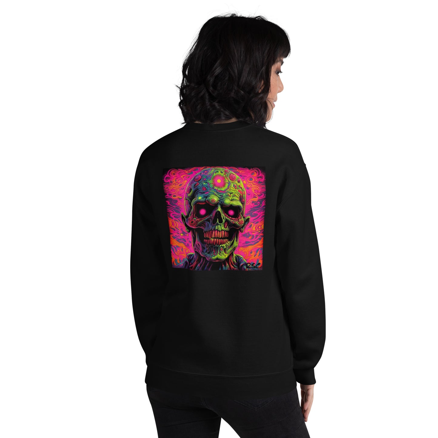 TrippySkull Crew Neck Sweatshirt