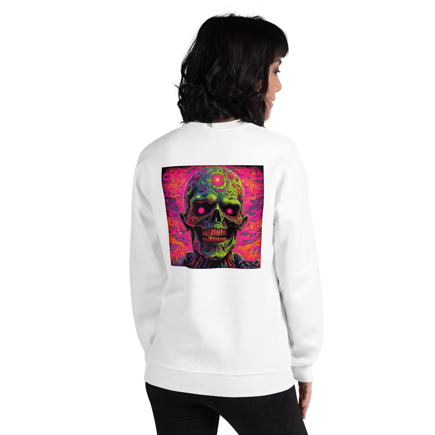 TrippySkull Crew Neck Sweatshirt