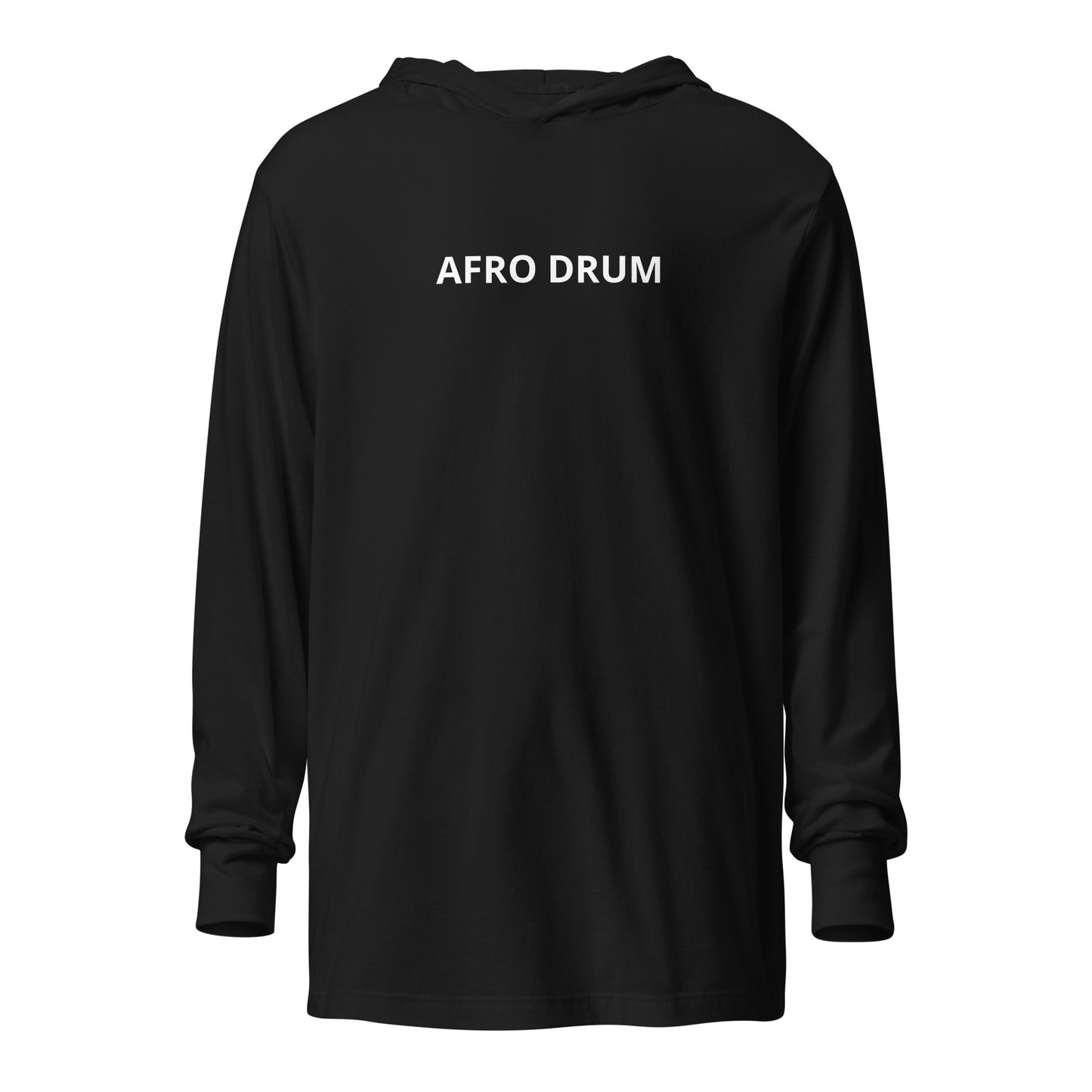 Afro Drum Hooded long-sleeve tee